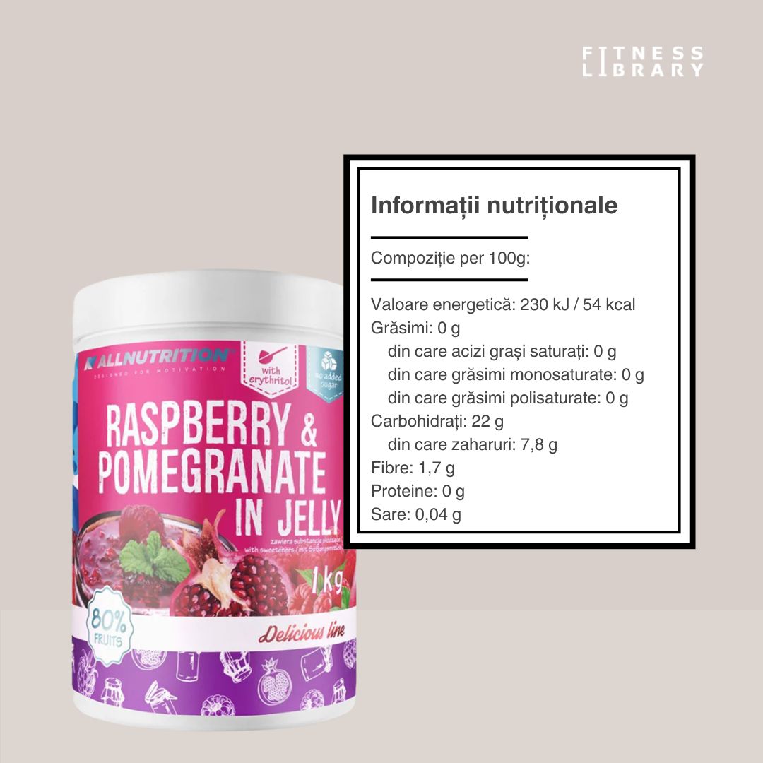 Gem zmeură & rodie, 80% fructe, fără zahăr adăugat. Savurează un mic dejun regal!