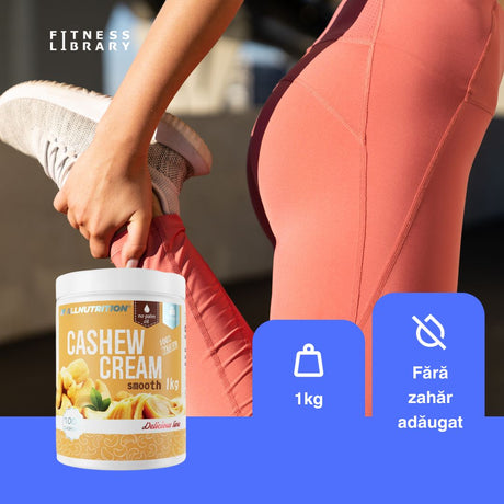 Energie pură din natură! Crema de caju AllNutrition, 100% naturală, pentru o viață vibrantă.