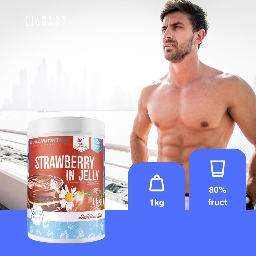 Gem de căpșuni 80% fructe, fără zahăr adăugat. Savurează gustul verii!