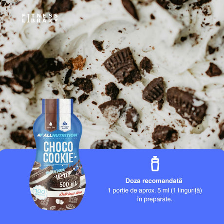 Savoare irezistibilă de ciocolată și biscuiți cu sosul Choco-Cookie de la AllNutrition. Fără compromisuri, pentru un stil de viață echilibrat.
