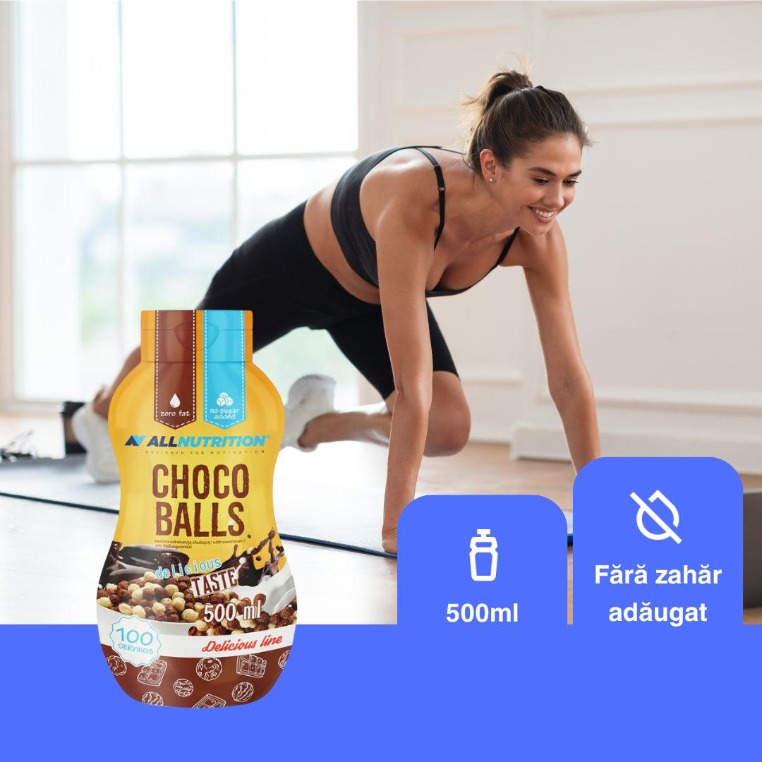 Ciocolată pură, fără vinovăție. Choco Balls AllNutrition: 100 de porții de plăcere pentru o siluetă impecabilă.