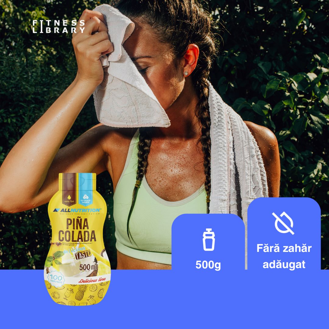 Sos Pina Colada ALLNUTRITION: Gust tropical decadent, zero calorii, zero zahăr.