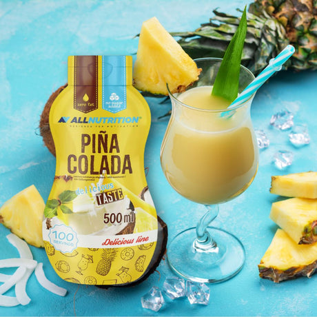 Răsfăț tropical fără calorii! Sos Pina Colada ALLNUTRITION, gust desăvârșit, fără zahăr.