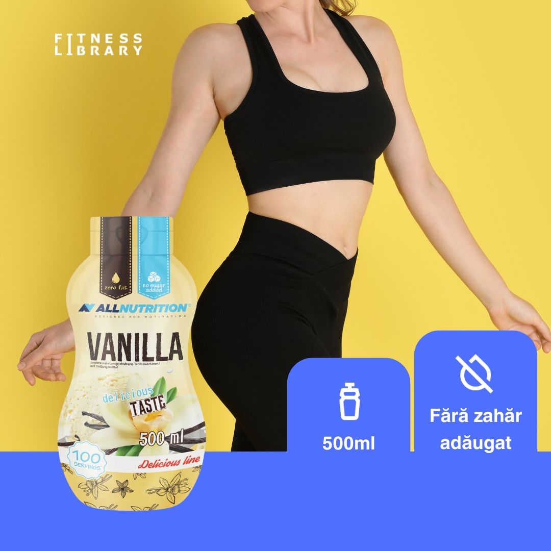 100 de porții de vanilie, fără zahăr și fără grăsimi. Răsfăț dulce, fără remușcări, cu Sweet Sauce de la AllNutrition.