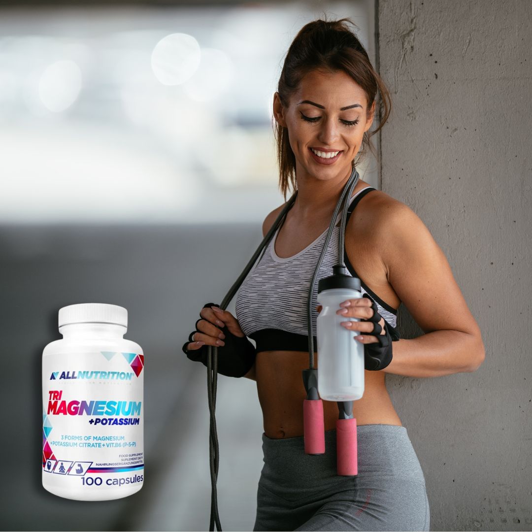 Magneziu și Potasiu pentru performanță și bunăstare. ALLNUTRITION Tri Magnesium + Potassium.