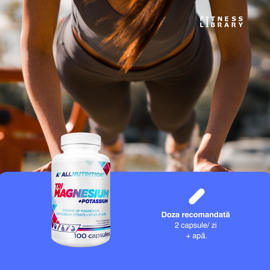 Energie, echilibru, performanță optimă cu Tri Magnesium + Potassium ALLNUTRITION.