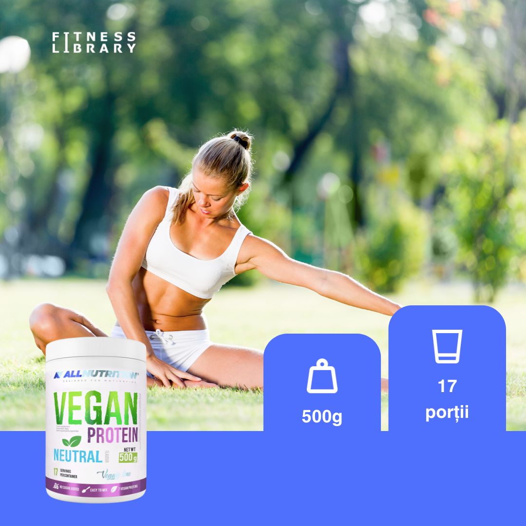 Performanță desăvârșită cu proteina vegană ALLNUTRITION. Regenerare profundă, elegant.