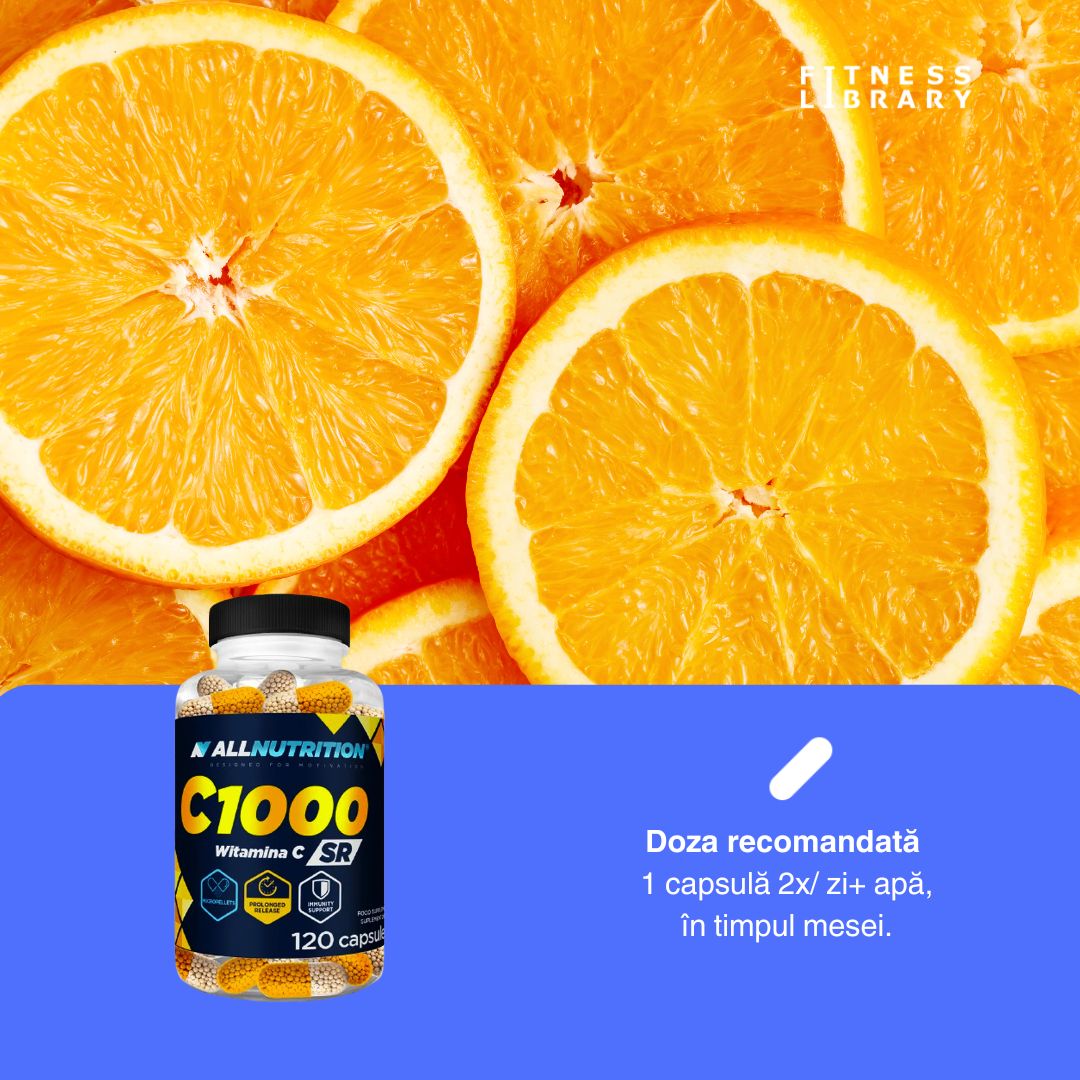 Imunitate de fier și energie radiantă cu Vitamina C 1000 SR eliberare prelungită.