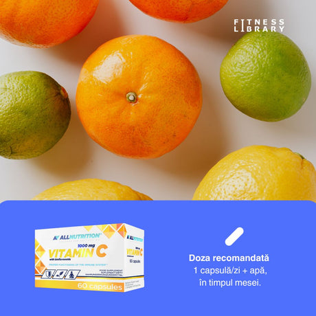 Vitamina C Allnutrition cu bioflavonoide: imunitate puternică și energie radiantă, zilnic.