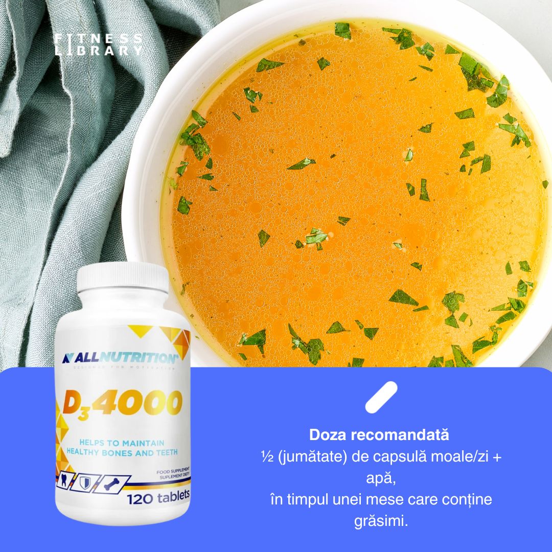 Vitamina D3 Allnutrition: Imunitate, oase puternice, energie vibrantă.  Vitalitate de durată.