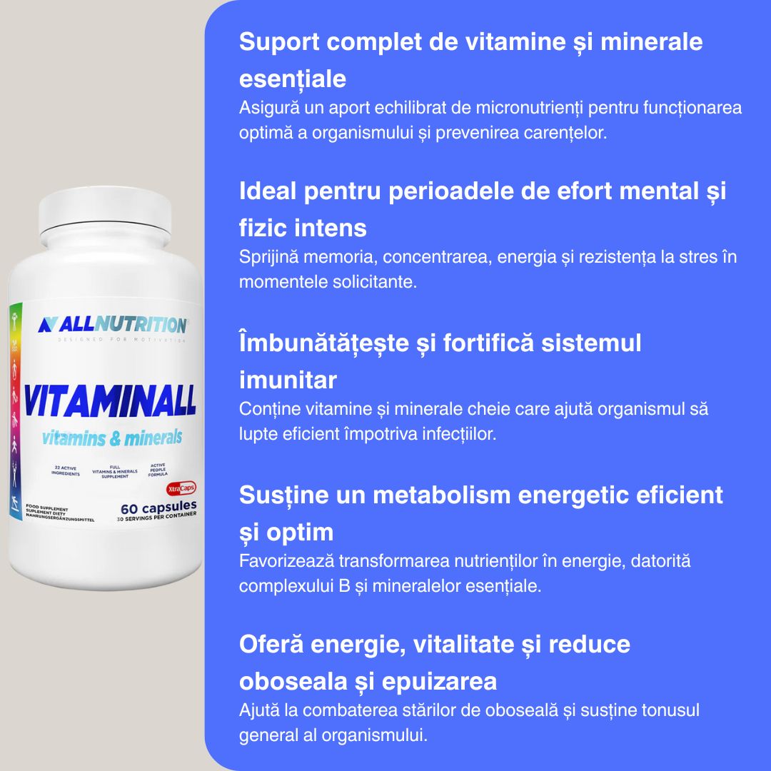Energie și imunitate de fier cu VitaminALL. Trăiește la maximum!