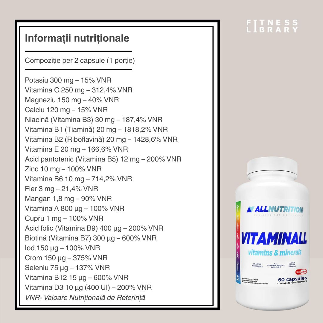 VitaminALL: Energie vibrantă, imunitate puternică, performanță maximă.