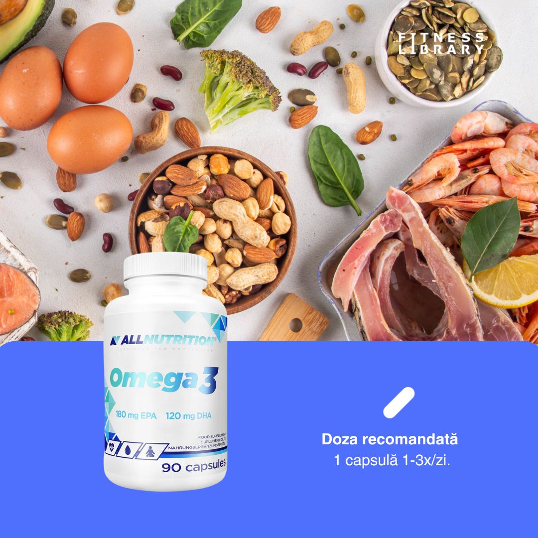 Omega 3 ALLNUTRITION: Minte clară, corp vibrant, inimă puternică.