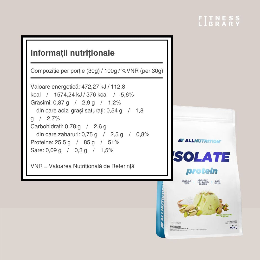 Performanță maximă. Recuperare rapidă. ALLNUTRITION Whey Isolate. Sculptură corporală impecabilă.