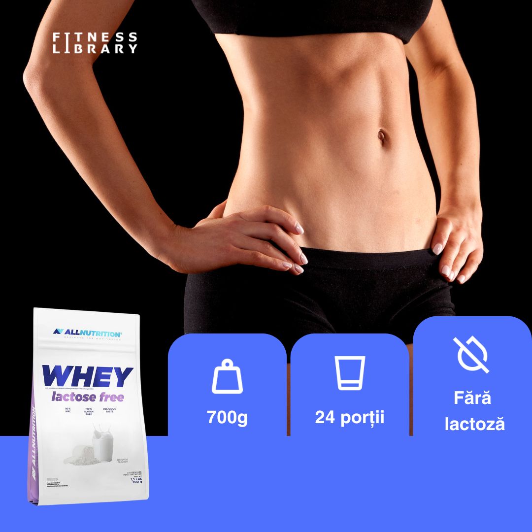 Proteina ALLNUTRITION Whey fără lactoză. Creștere musculară armonioasă, digestie perfectă.