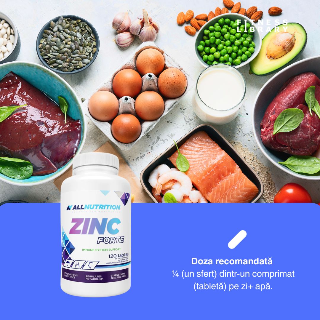 Imunitate de fier, vitalitate maximă. Zinc Forte AllNutrition.