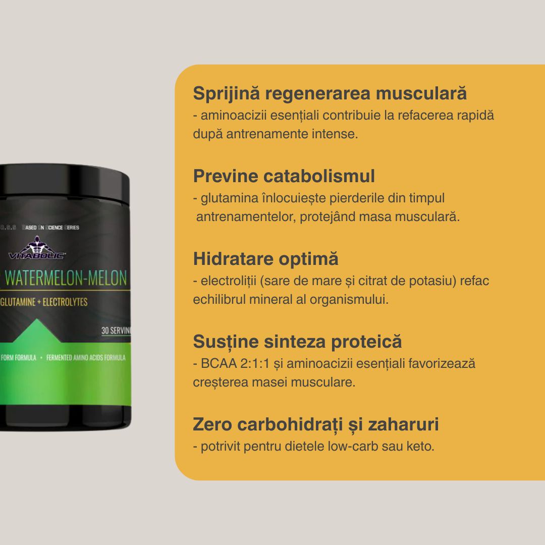 Recuperare musculară rapidă cu EAA Recoup. Performanță absolută, antrenament după antrenament.