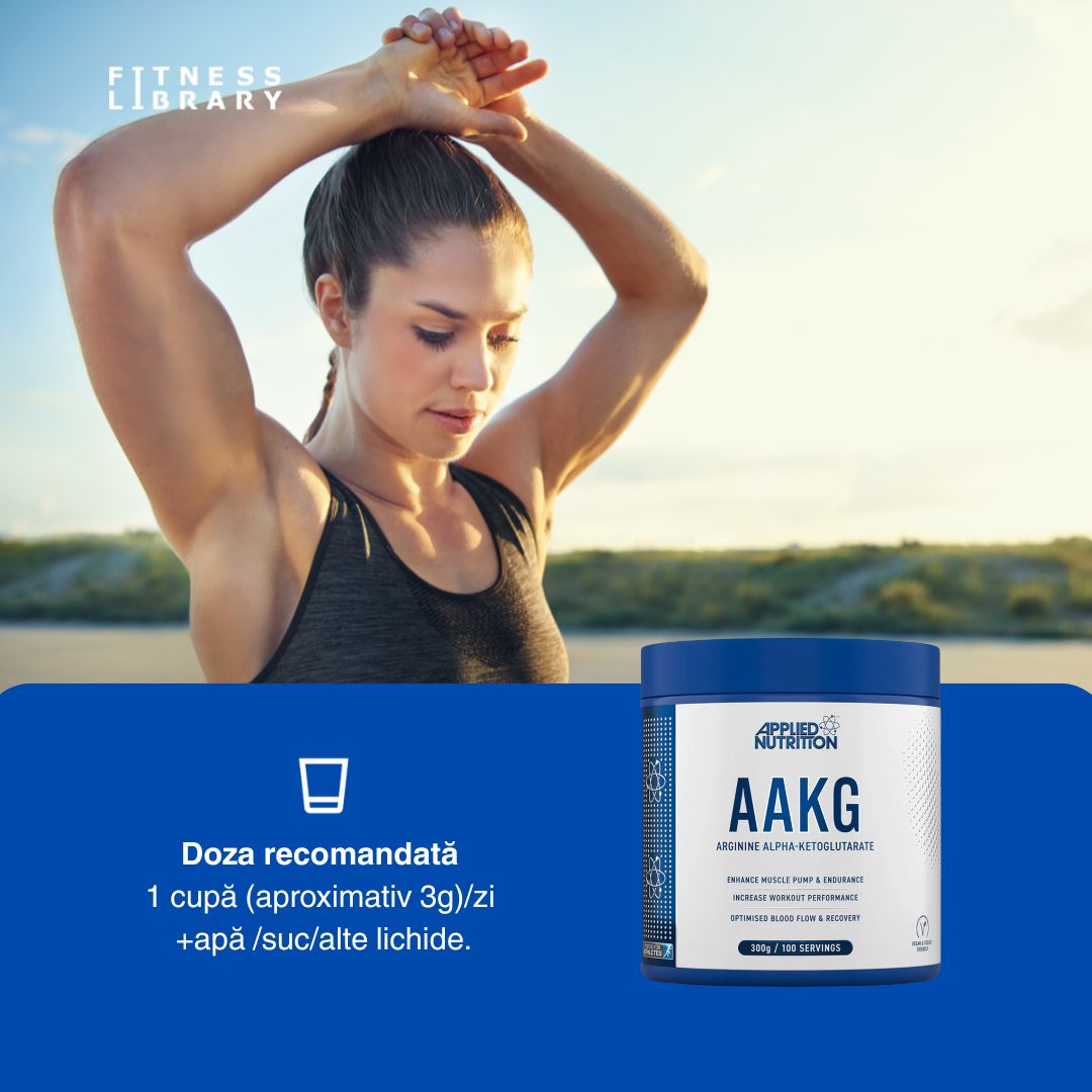 Performanță maximă, recuperare rapidă cu AAKG Applied Nutrition. Descoperă-ți puterea.