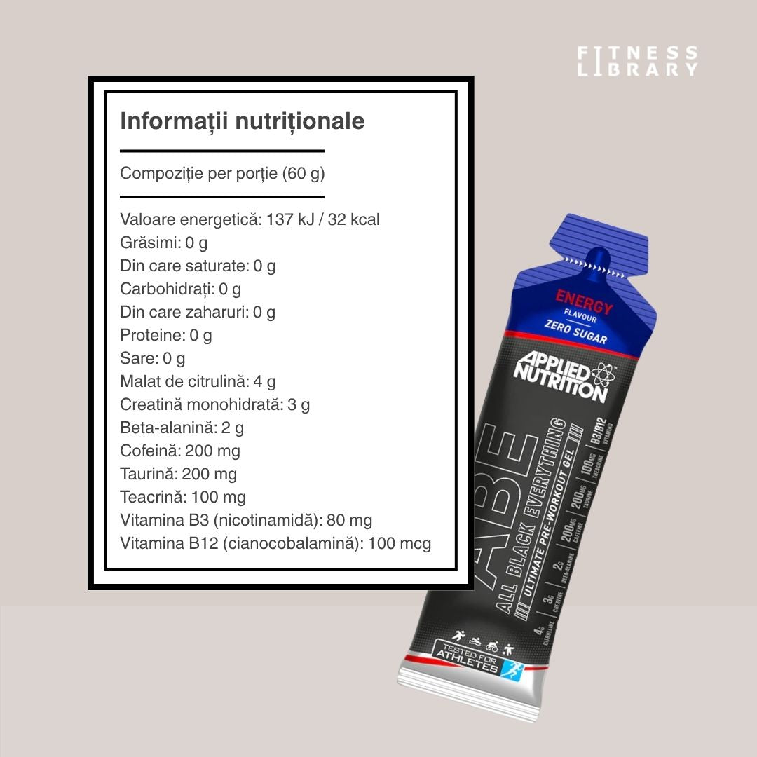 Energie instantanee și focus maxim. ABE Pre-Workout Gel. Performanță transcendentală.