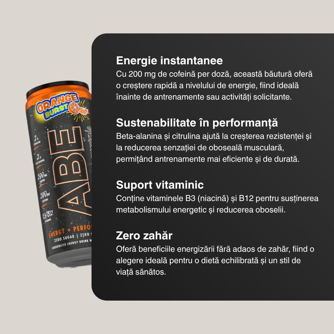 Energie pură și focus absolut pentru antrenamente epice cu ABE. Atinge performanța supremă!