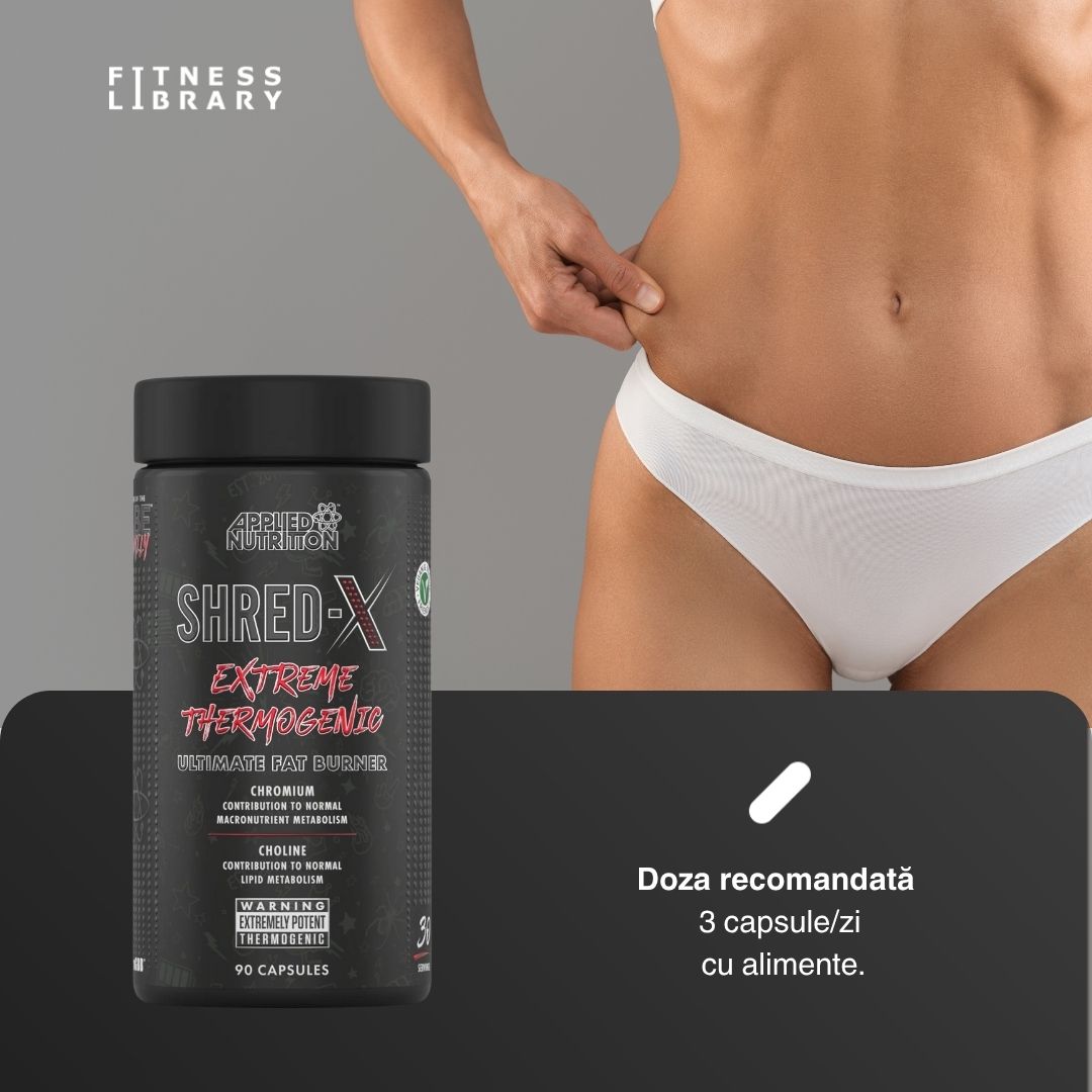 Siluetă ideală cu ABE Shred X. Energie, focus, transformare vizibilă.