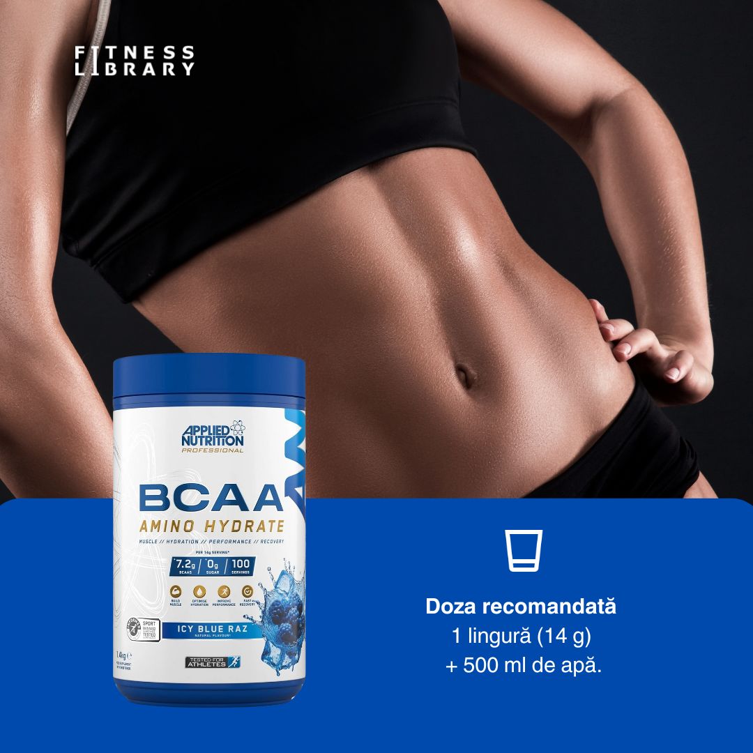 Performanță absolută și regenerare rapidă cu BCAA Amino-Hydrate de la Applied Nutrition. Depășește-ți limitele la fiecare antrenament!