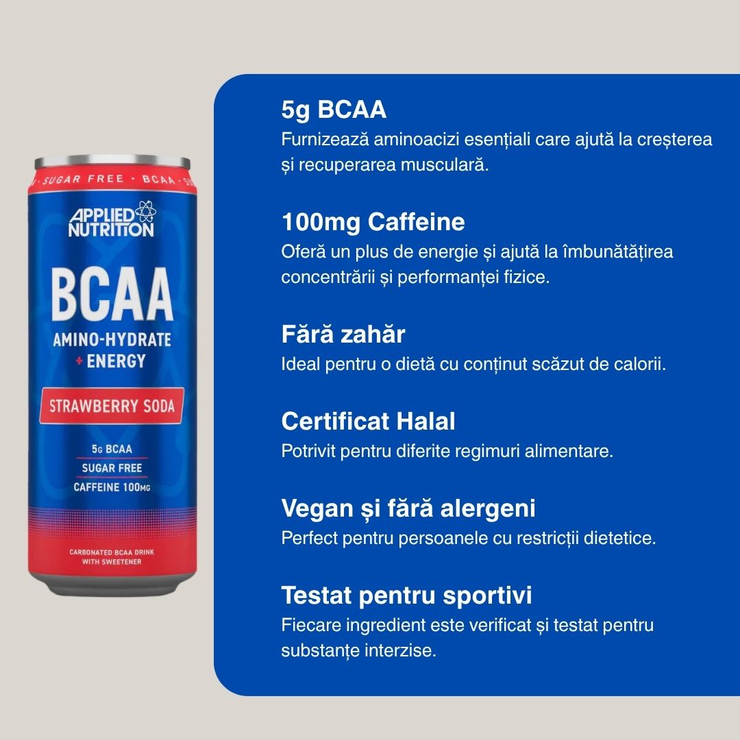 Energie pură, zero zahăr, zero calorii. Performanță maximă cu BCAA și cafeină naturală.