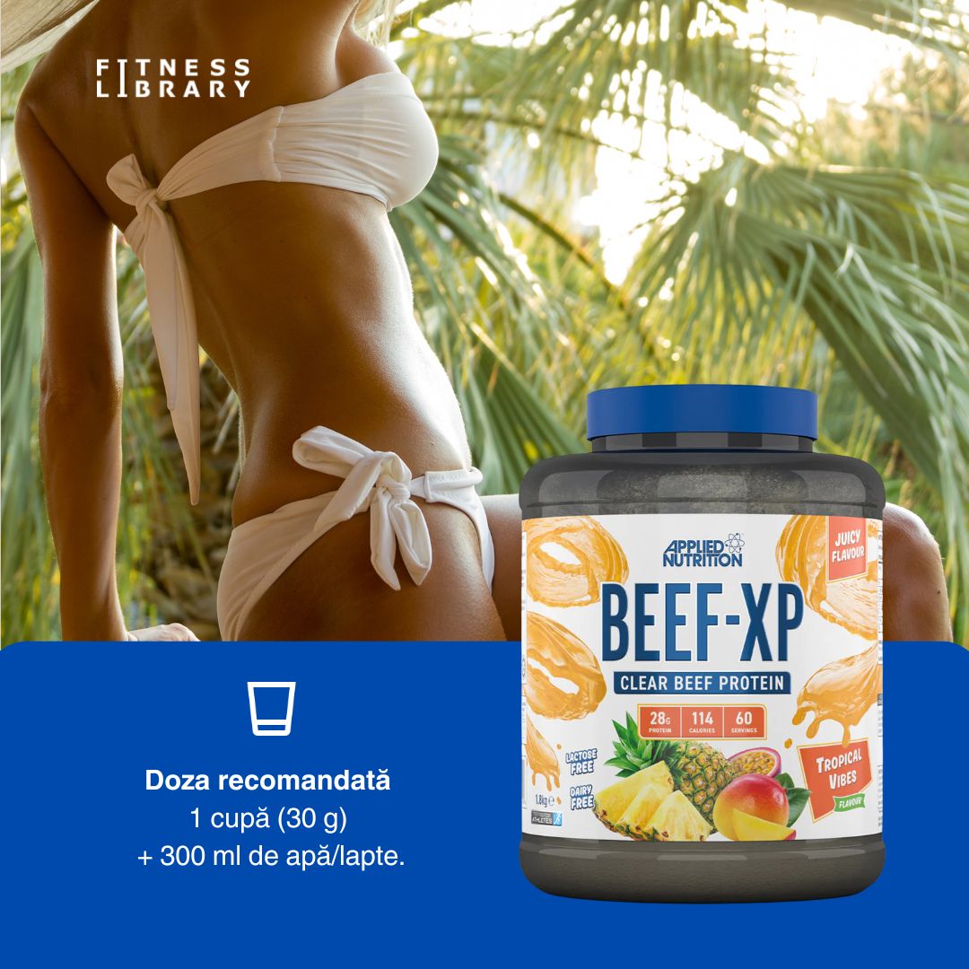 BEEF-XP: Proteină hidrolizată din carne de vită pentru recuperare musculară rapidă și performanță maximă.
