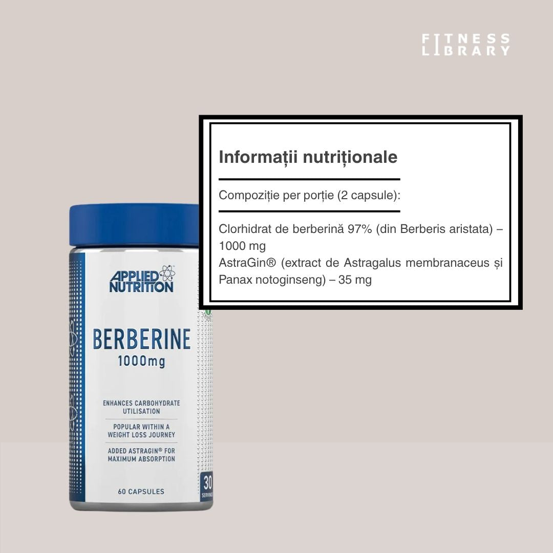 Berberina APPLIED NUTRITION: Vitalitate și silueta armonioasă, natural.