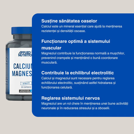 Calciu și magneziu pentru forță, flexibilitate și vitalitate. Susține o viață activă și încredere deplină.