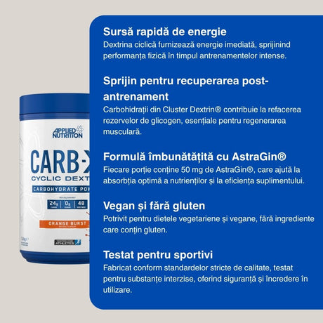 Energie constantă și recuperare rapidă cu Carb X + AstraGin®. Depășește-ți performanța!