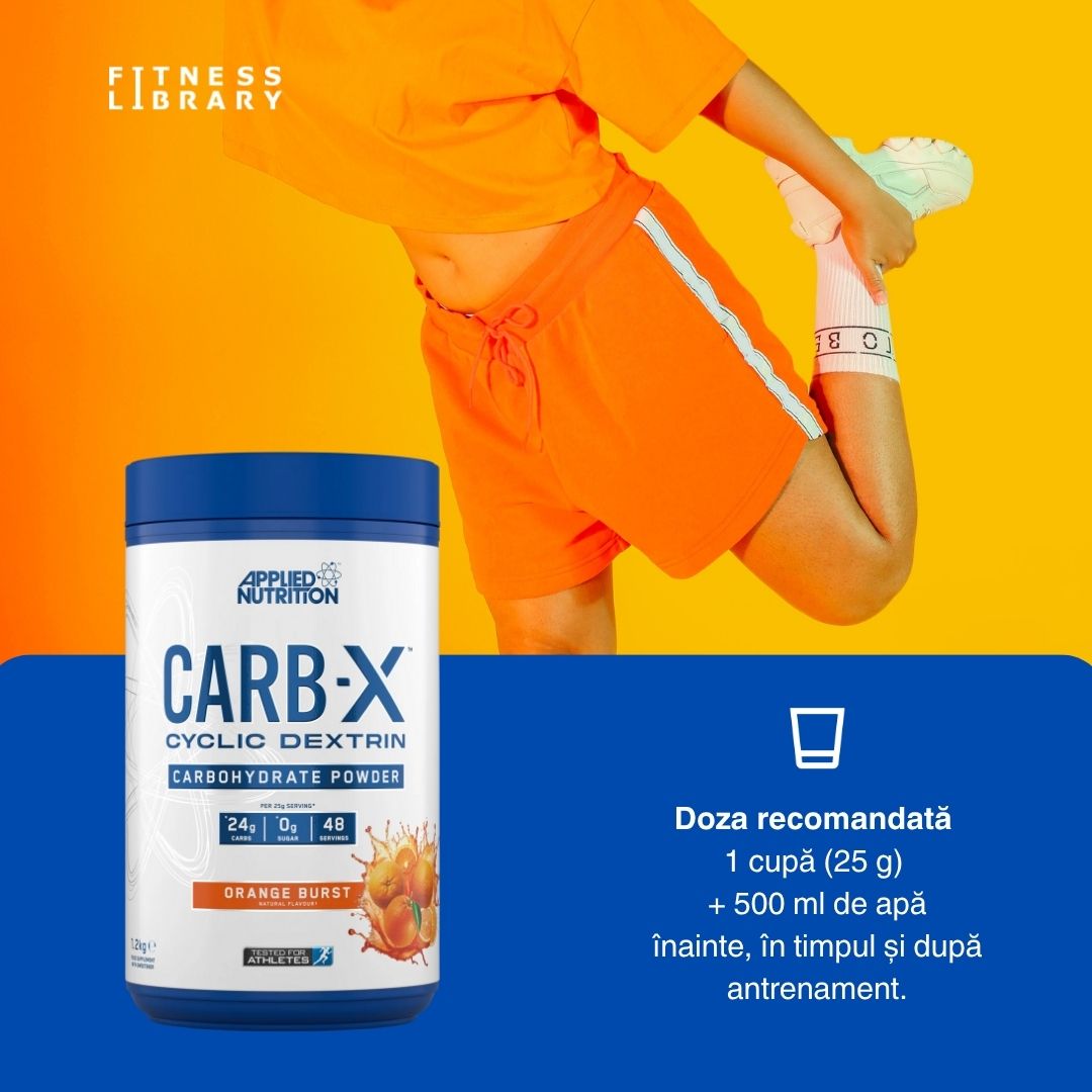Energie constantă și recuperare rapidă cu Carb X. Performanță absolută cu Dextrină Ciclică și AstraGin®.