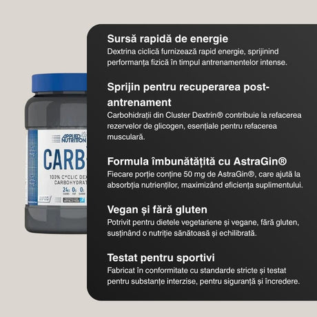 Carb X: Energie susținută, recuperare rapidă. Performanță de vârf fără compromisuri.