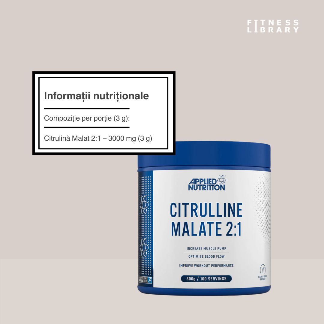 Citrulină Malat 2:1 - Performanță maximă și energie explozivă la antrenament.