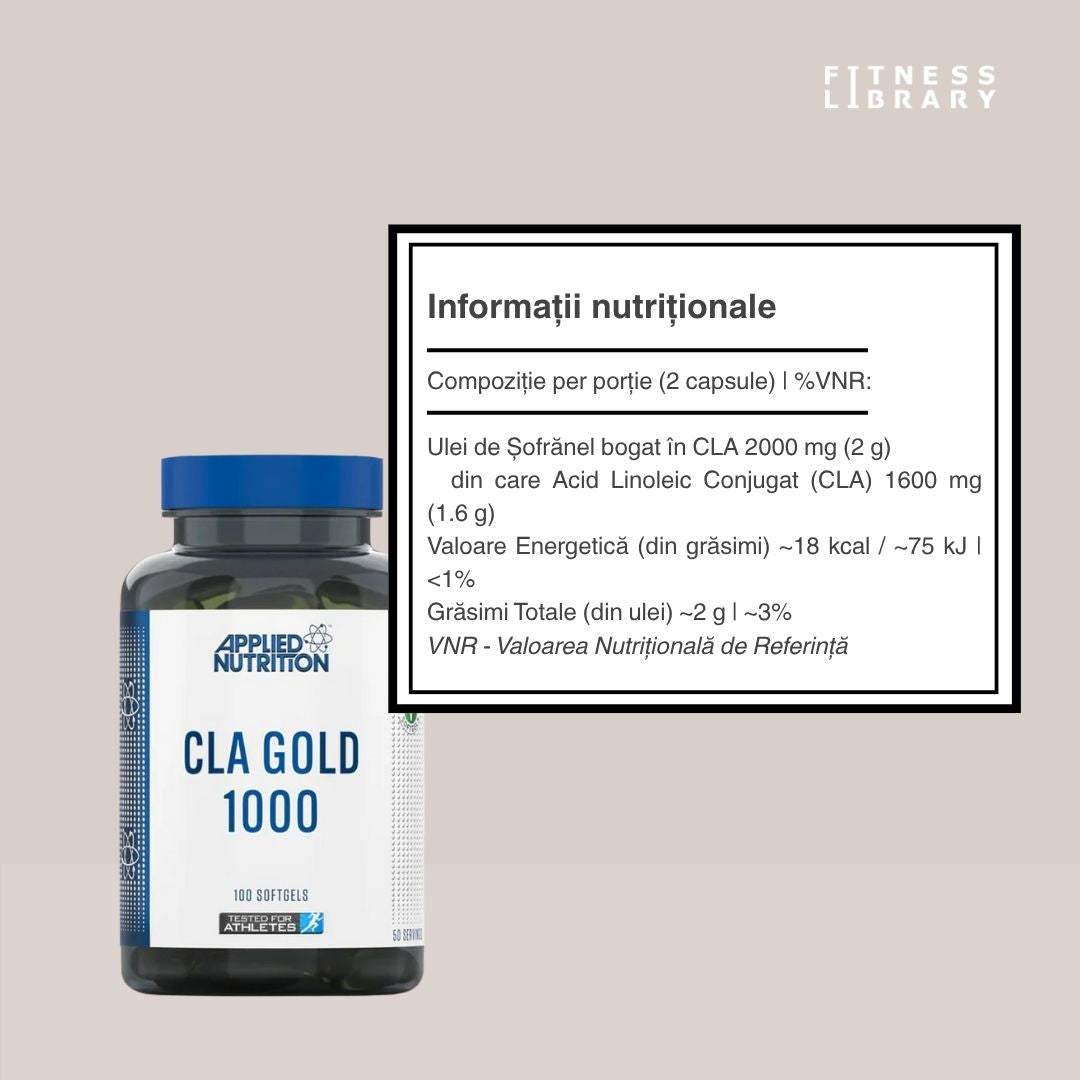 Siluetă ideală cu CLA Gold 1000. Încredere radiantă, rezultate subtile.