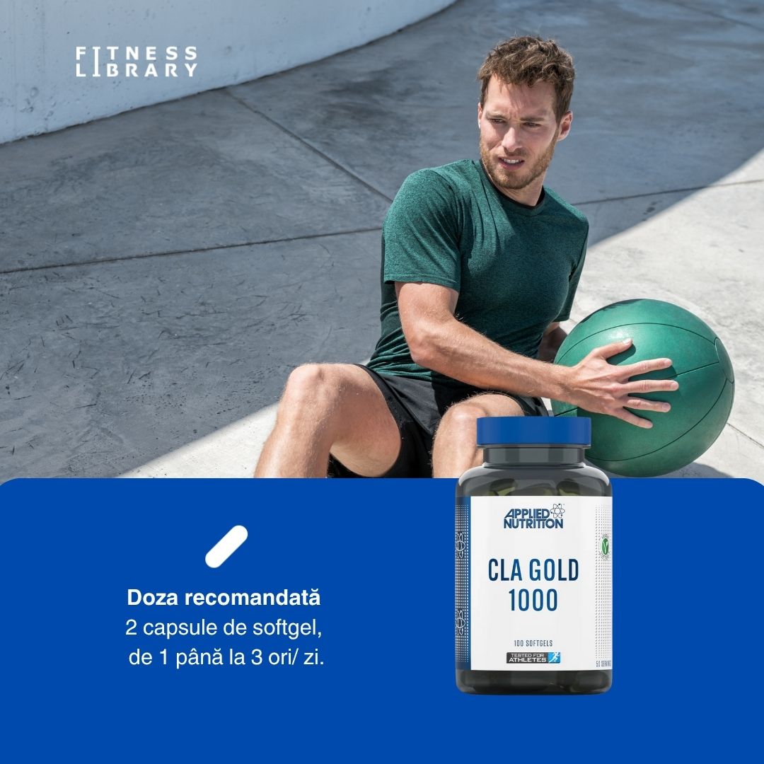 Siluetă ideală cu CLA Gold 1000. Performanță și definire musculară.