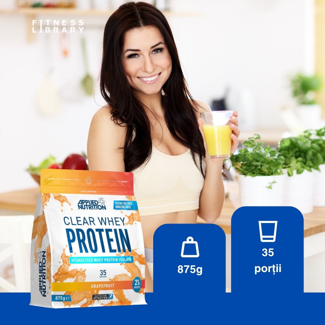 Proteine ultra-pure Clear Whey. Recuperare rapidă, siluetă sculptată. Gust delicios de suc de fructe.