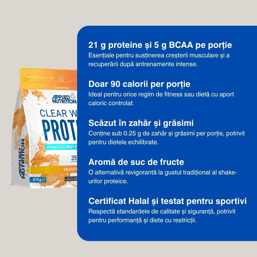 Whey proteina pentru definire și recuperare rapidă. Gust delicios.