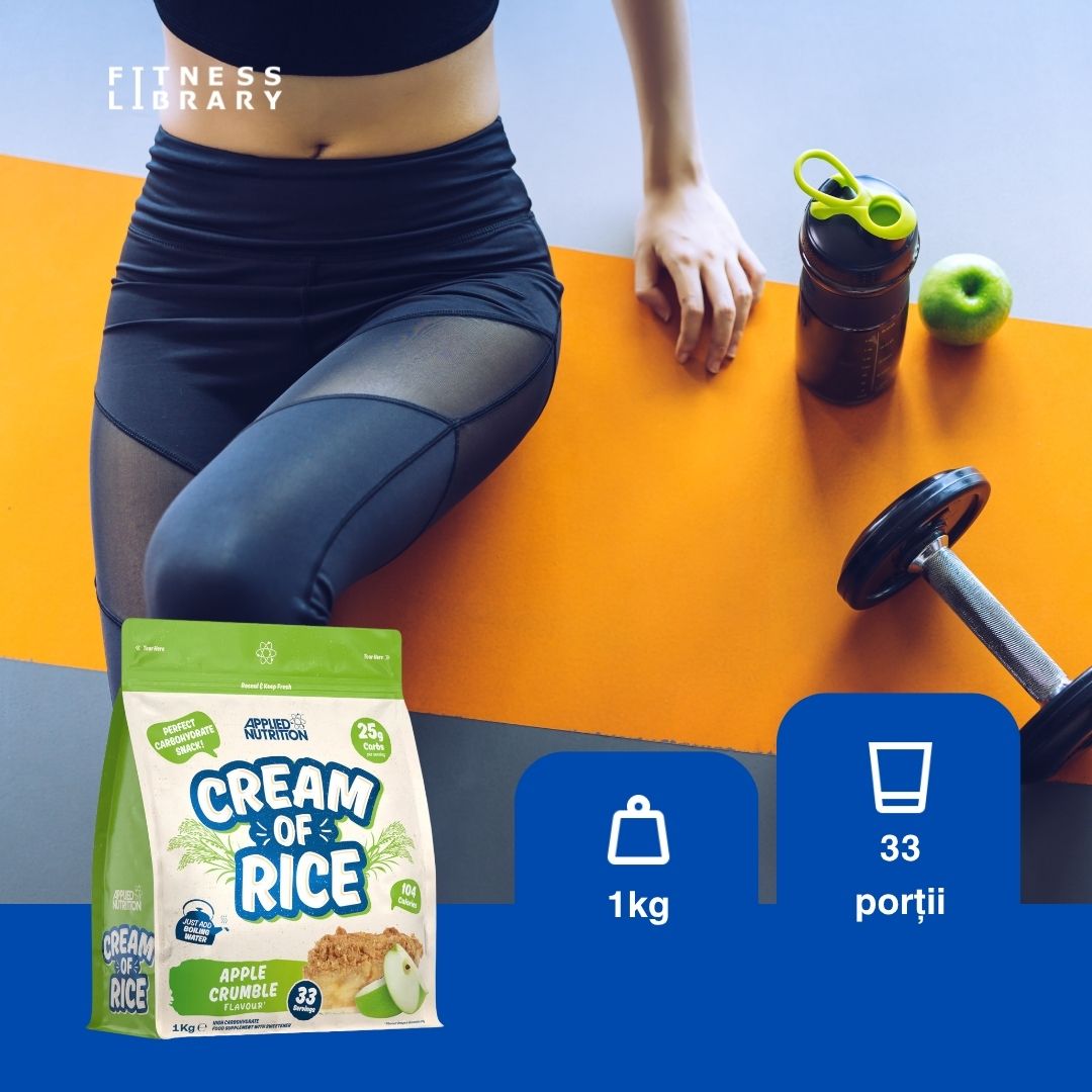 Energie constantă și digestie lină cu Crema de Orez Applied Nutrition. Realizează-ți obiectivele!