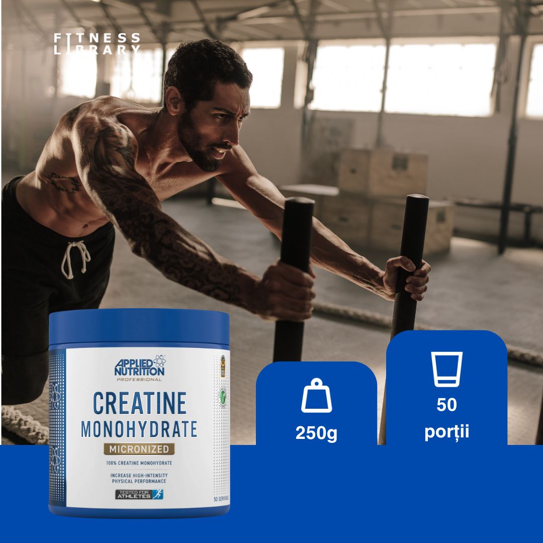Creatină micronizată Applied Nutrition: Putere maximă, performanță de vârf.