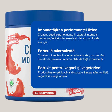 Creatină monohidrată micronizată: Performanță maximă, recuperare rapidă.