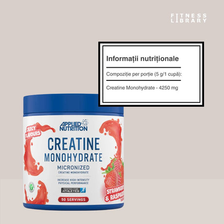 Creatină Monohidrată Micronizată - Performanță amplificată, recuperare rapidă. Aromă cireșe-mere.