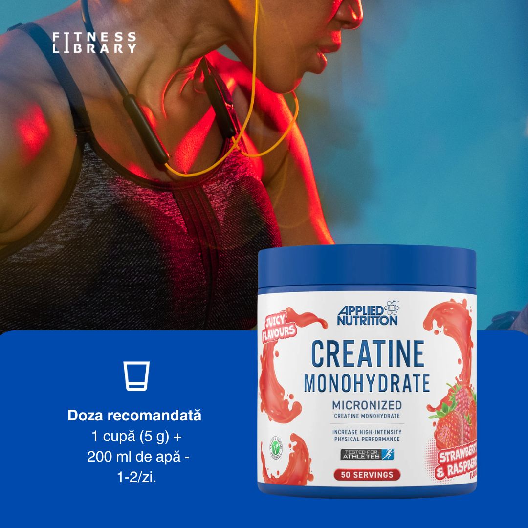 Creatină Micronizată - Performanță & Recuperare Amplificată (Măr/Cireșe)