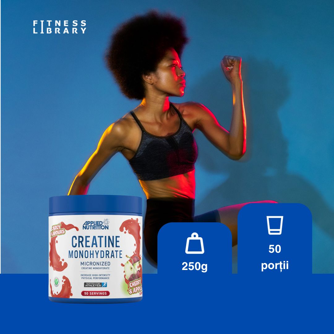 Creatină Monohidrată: Performanță maximă, recuperare rapidă, aromă cireșe-mere.