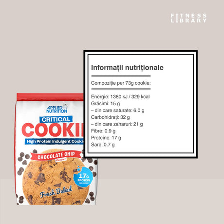 Cookie proteic Critical: Indulgență delicioasă, corp puternic.
