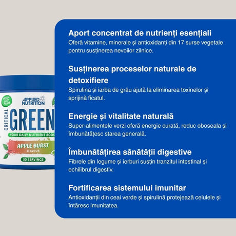 Energie pură și vitalitate radiantă cu Critical Greens.