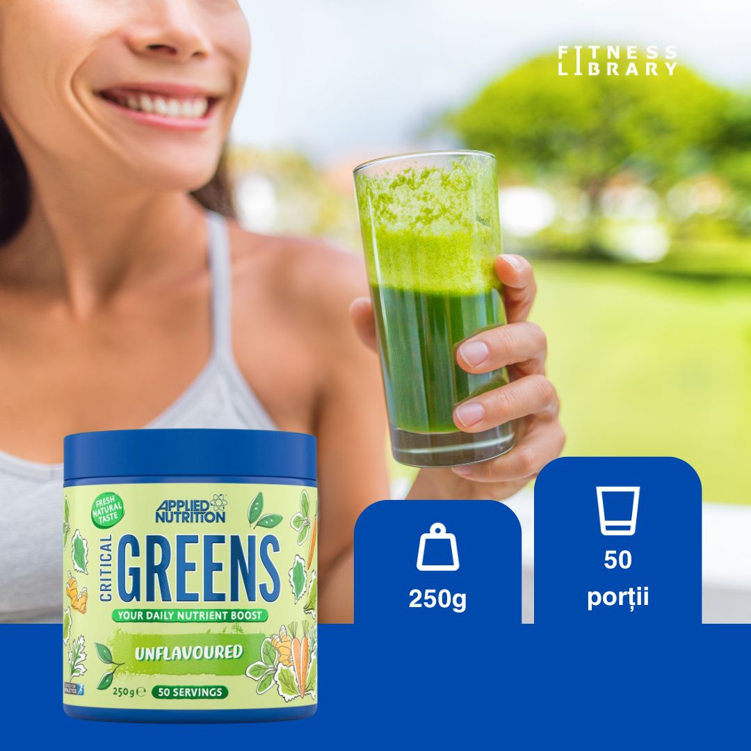 Vitalitate pură cu Critical Greens. Stare de bine rapidă și elegantă.