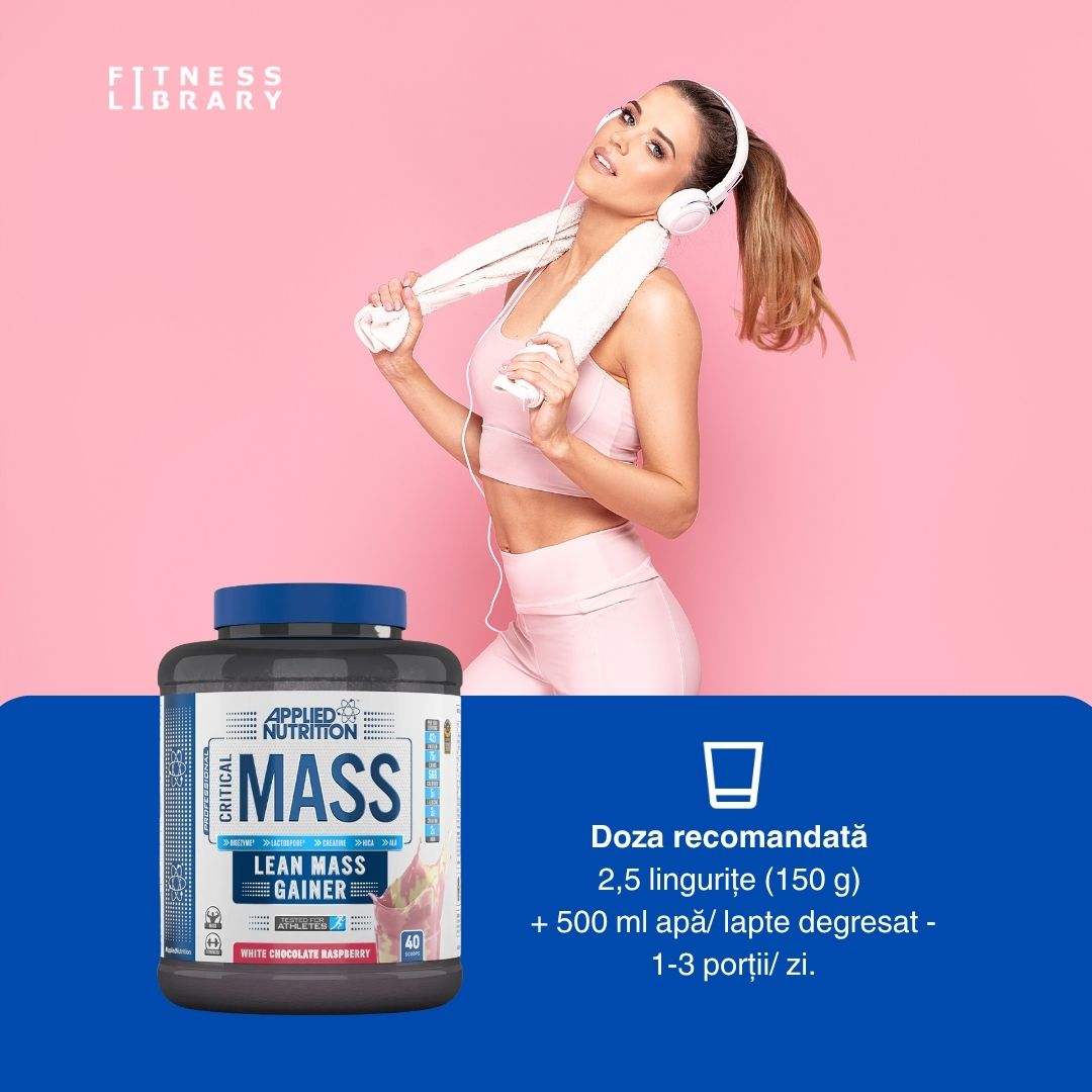 Siluetă ideală? Performanță maximă cu Critical Mass de la Applied Nutrition.