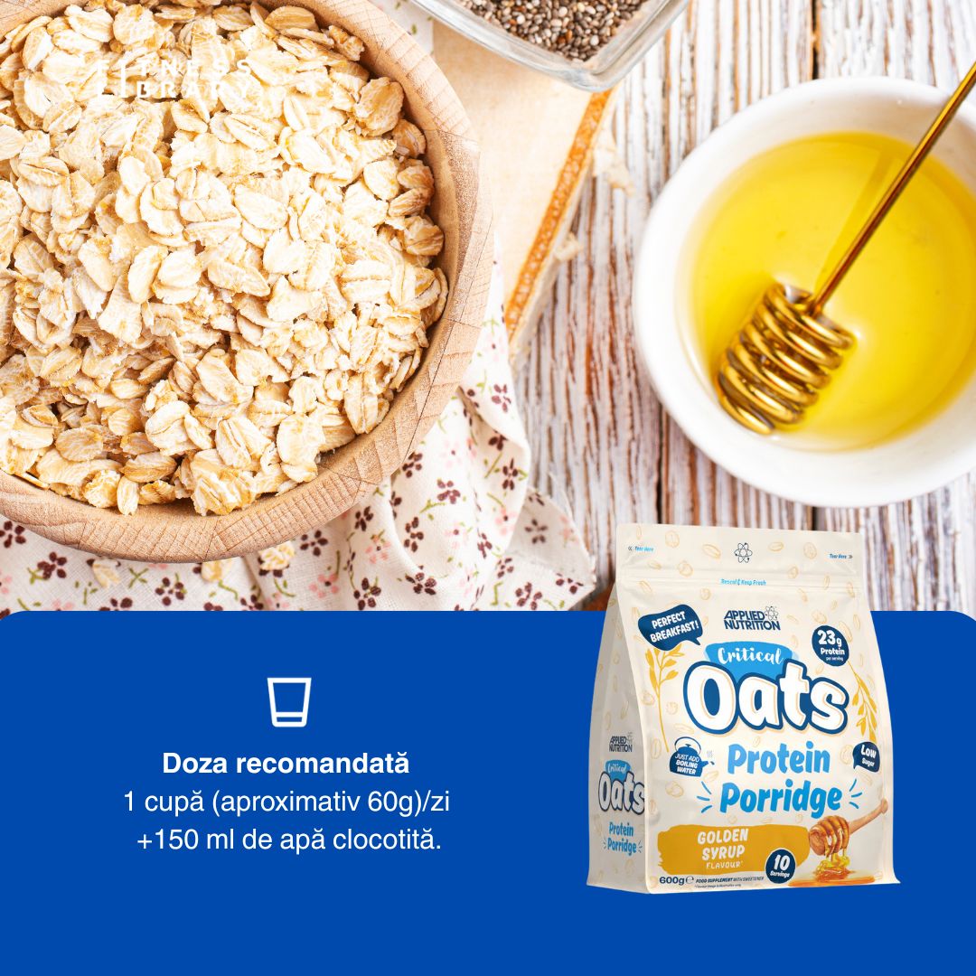 Terci proteic Critical Oats: Energie și vitalitate pentru o zi la potențial maxim.
