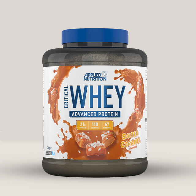Proteină Whey Caramel Sărat - Creștere Musculară Rapidă și Recuperare Optimă.